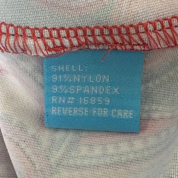 J McLaughlin Tunic Top Size S Coral Navy Paisley 3/4 Sleeve Catalina Cloth - Picture 7 of 12